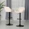 Glitzhome® Mid-Century Leatherette Gaslift Adjustable Swivel Bar Stool Set
